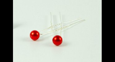 Haarpinnen parel rood