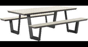 Garden Impressions Bell picknick set - 200x90xH75 - carbon black/ light teak