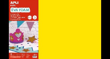 Apli Kids EVA Foam vellen 60 x 40 cm Geel - 5 vel