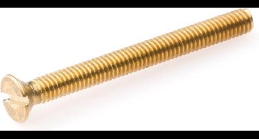 Metaalschroeven Messing P.Verz.Kop M6x40 Din 963 - 200 stuks