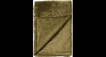Dutch Decor - MARLEY - plaid 150x200 cm - fleece deken - extra dik - Military Olive - groen
