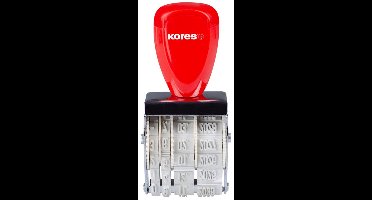 Kores datumstempel S, 4 mm schrifthoogte, metalen behuizing, 20,5×4,0 mm