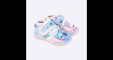 Disney Stitch & Angel Sloffen Meisjes – Kindersloffen – Pantoffels Meisjes – Klittenband – Lichtblauw