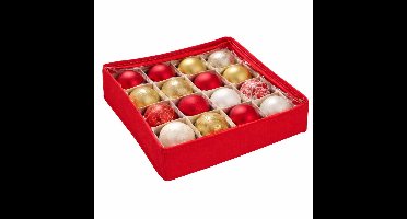Feeric Christmas Kerst opbergbox - voor 16 kerstballen van 10 cm - 40 x 40 x 10 cm