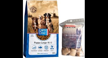 CaroCroc Puppy Large 12,5 kg [25/17] met extra 100 gram snacks