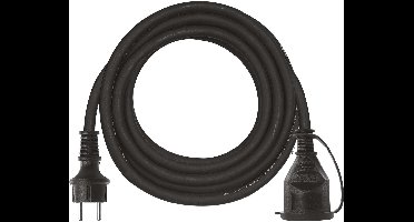 EMOS Verlengsnoer voor buitengebruik 5 m / 1 stopcontact / zwart / rubber-neopreen / 250 V, P01805