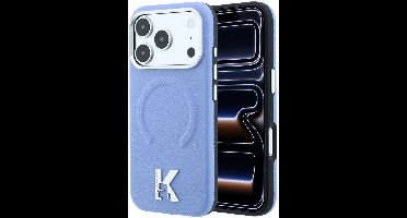 Karl Lagerfeld Backcover hoesje voor iPhone 18 Pro - magSafe - lichtblauw