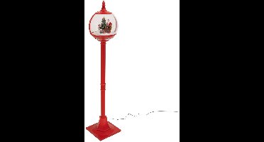 Kerststraatlamp met sneeuweffect, 30 LED's, hoogte 150 cm, op netstroom