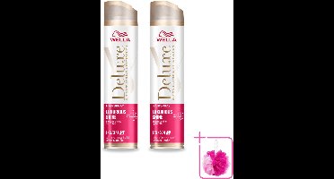 2 x Wella – Deluxe Luxurious Shine – Haarspray – 250 ml - Bulkverpakking - Haarspray - Douchemop - Glans