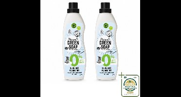 2 x Marcel’s Green Soap – Wasmiddel – Universeel - 0% – Zonder parfum en kleurstof – 1 liter - Wasstrips - Wasmiddel 0% Parfum - Gevoelige Huid Wasmiddel - Duurzame Wasmiddel - Geen Kleurstoffen - Geen Parfum