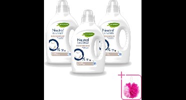3 x Neutral – Wasverzachter – Parfumvrij – 750 ml - Bulkverpakking - Wasverzachter - Douchemop - Gevoelige huid