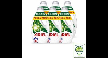 6 x Ariel - Vloeibaar Wasmiddel - Original - 30 Wasbeurten - 1350 ml - Grootverpakking - Vaatwasstrips - Wasmiddel - Vlekverwijdering - Koud Wassen - Frisse Geur - Ariel
