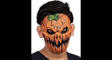Vegaoo - Halfmasker spookachtige pompoen volwassene