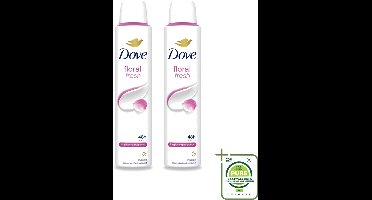 2 x Dove – Deodorant Spray – Floral Fresh – 200 ml - Grootverpakking - Vaatwasstrips - Anti-transpirant Spray - Zweetvermindering - Geur - Bloemige Geur - Geurvermindering