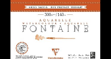 Clairefontaine Fontaine Satiné Aquarelpapier 300g 18x26cm 20 Vel