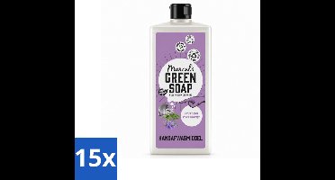 15 x Marcel's Green Soap - Afwasmiddel - Lavendel & Rosemarijn - Voor dagelijks gebruik - 500 ml - Voordeelverpakking - 15 stuks
