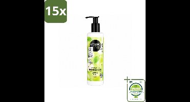 15 x Organic Shop - Douchegel Apple & Pear - Verfrissend en Hydraterend - 280 ml - Grootverpakking - Vaatwasstrips - Douchegel - Natuurlijke Douchegel - Biologische Douchegel - Appel En Peren Douchegel - Hydraterende Douchegel