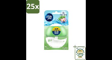 25 x Ambi Pur - Toiletblok - Starterkit 5in1 - Bamboe & Lotus - Toiletblok - 55 ml - Wasstrips - Toiletblok - Toiletpot - Reiniging - Frisheid - Kalkaanslag