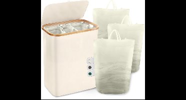 Wasmand 3 Vakken - Wassorteerder - Amount of L - Beige