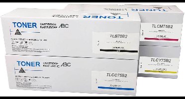 ABC huismerk Set 4x Toner geschikt voor Lexmark CS727 CS727DE CS728 CS728DE CX727 CX727DE