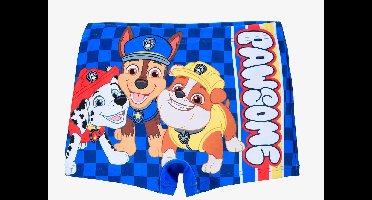 Paw Patrol - zwembroek / zwemboxer - Chase en Marshall zwemshort - Blauw - Maat 104