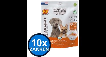10x Biofood - Vleesvoeding Compleet Kip & zalm Zak Multipack - Hondenvoer Droogvoer - 630 g