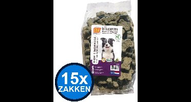 15x Biofood - 3in1 Koekjes Blaf & relax - Hondenvoer Snacks - 500 g