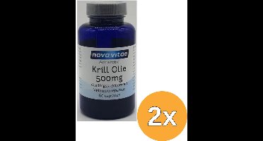 2x Nova Vitae Antarctic Krill Olie 500 Mg (60 capsules)