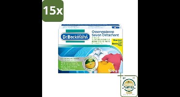 15 x Dr.Beckmann - Vlekkenverwijderaar - Ossengalzeep Met Aloë Vera - Witte en Gekleurde Was - 100g - Grootverpakking - Vlekkenverwijderaar - Textiel Reinigen - Tapijt Reinigen - Meubel Reinigen - Aloë Vera
