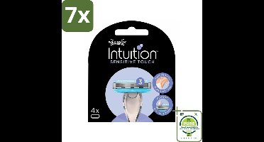 7 x Wilkinson - Navulmesjes Intuition Sensitive Touch - Met Aloe Vera - 3 scheermesjes - Grootverpakking - Scheermesjes - Gevoelige Zones - Aloe Vera - Cacaoboter - Curve-sensing