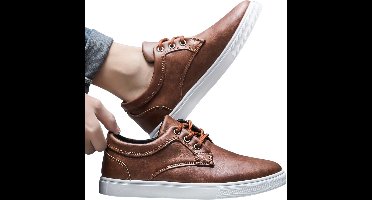 Currero Schoenen Heren - Sneakers - Comfortabel - Wandelschoenen - Casual - Volwassenen - Lichtbruin 46