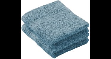 De Witte Lietaer Gastendoekje Stephanie Arctic - 30 x 50 cm - 2 stuks - Blauw - Katoen