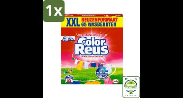 1 x Color Reus - Waspoeder - Gekleurde Was - 65 Wasbeurten - Waspoeder - Gekleurde Was - Vlekkenverwijdering - Kleurbescherming - Wasmiddel