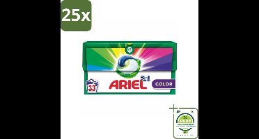 25 x Ariel - 3in1 Wasmiddel Pods - Color - 33 Pods - Grootverpakking - Ariel Wasmiddel - Wascapsules - Kleurwas - Wasmiddel Pods - Wasmiddelen