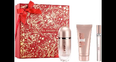 Carolina Herrera 212 Vip Rose Eau De Perfume Spray 80ml Set 3 Pieces