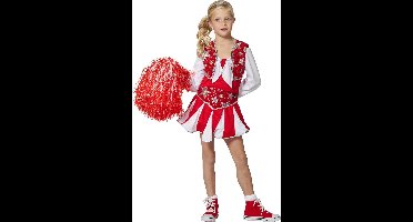Cheerleader Jurk Kind Rood - Maat 140