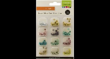 Vaessen Creative Eyelets Kit Pastel 12 Kleuren Ø4mm 25stuks