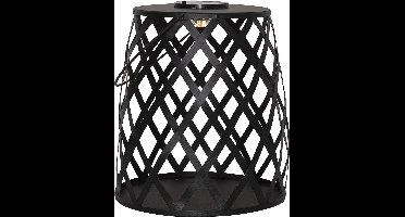 Star Trading solar lantaarn Calabria, zwart, LED, schemersensor, warm wit, voor buiten, 28 cm
