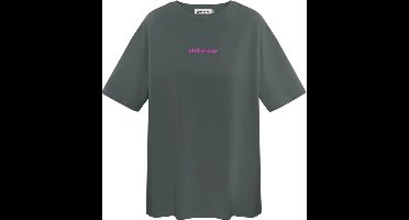 T-shirt la vie en rose - Donkergrijs - Dames - Maat M