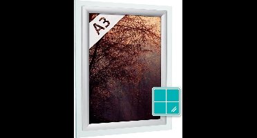 5 Pack Kliklijsten 25 mm window verstek profiel A3 aluminium zilver – wissellijst - posterlijst