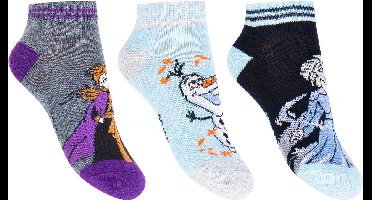 Disney Frozen Sneaker Sokken 3-Pack maat 31-34