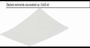 Bacterie remmende viscosedoek ca. 35x50 à 25 stuks wit