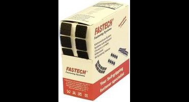 FASTECH® B20-SQ999905 Klittenband vierkanten Om vast te plakken Hotmelt Haak- en lusdeel (l x b) 20 mm x 20 mm Zwart 46