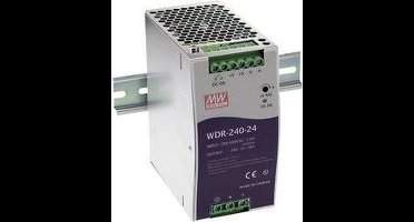 Mean Well WDR-240-24 DIN-rail netvoeding 24 V/DC 10 A 240 W Aantal uitgangen: 1 x Inhoud: 1 stuk(s)