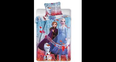Frozen dekbed - eenpersoons - Anna, Elsa en Olaf dekbedovertrek - 140 x 200 cm.