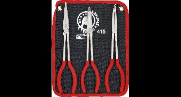 BGS - Lange tangen Set - 3 stuks - gebogen en Rechte bektang - BGS415