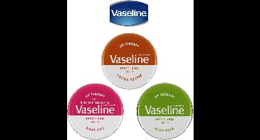 Vaseline lip therapy - 3 delig - Rosy lips, Aloe vera en  Cocoa Butter 20gr.