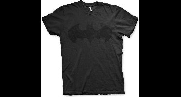 DC Comics Batman Heren Tshirt -M- Inked Logo Zwart