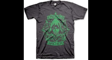 DC Comics Arrow Heren Tshirt -S- Emerald Archer Grijs