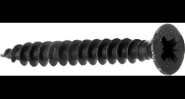 Spaanplaatschroevenset (100 stuks) 4,5x35 mm ijzer zwart